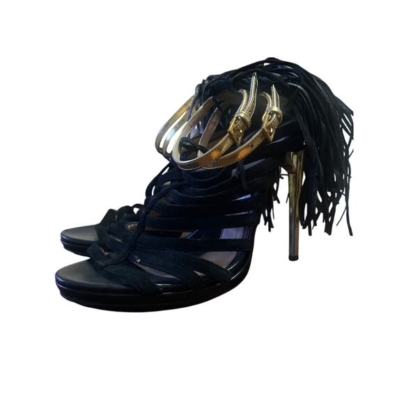 HERVE LEGER FABIA FRINGE SANDALS SIZE 39 - Picture 3 of 9